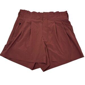 Athleta Women’s Canyon Brown City Short Size 6 | High-Rise Pleated Utility Short